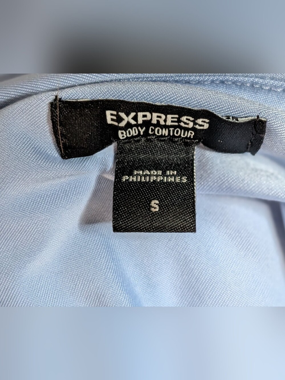 Express Body Contour One Shoulder Ruched Bodysuit Powder Blue Size Small - Picture 8 of 8